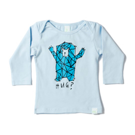 Minti Baby Envelope Tee Bear Hug Baby Blue